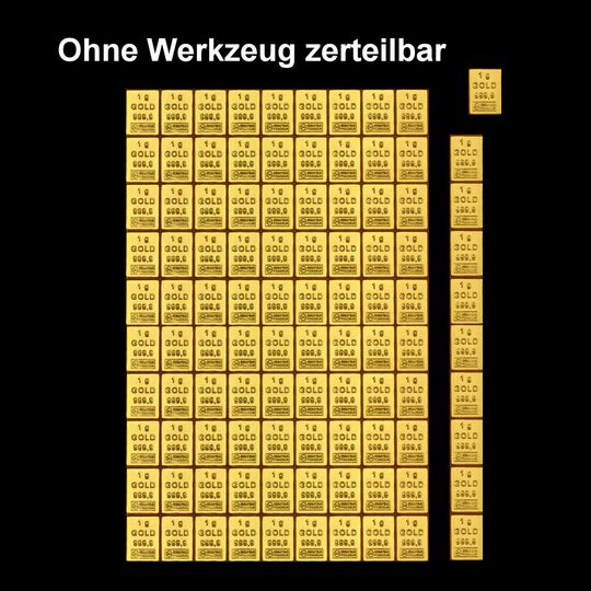 100 x 1g Goldtafel™